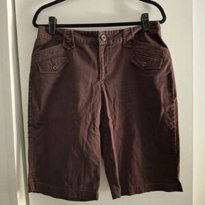 Fashion Bug Women's Dark Brown Bermuda Shorts Casual Style